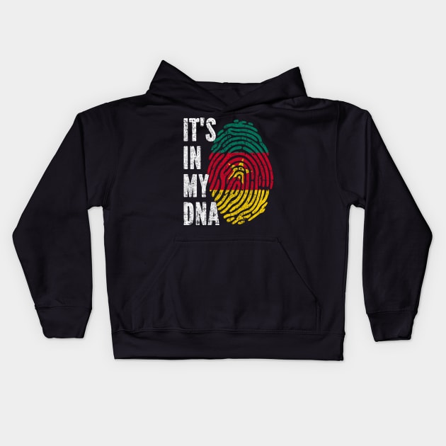 IT'S IN MY DNA Cameroon Flag Men Women Kids Kids Hoodie by simonStufios